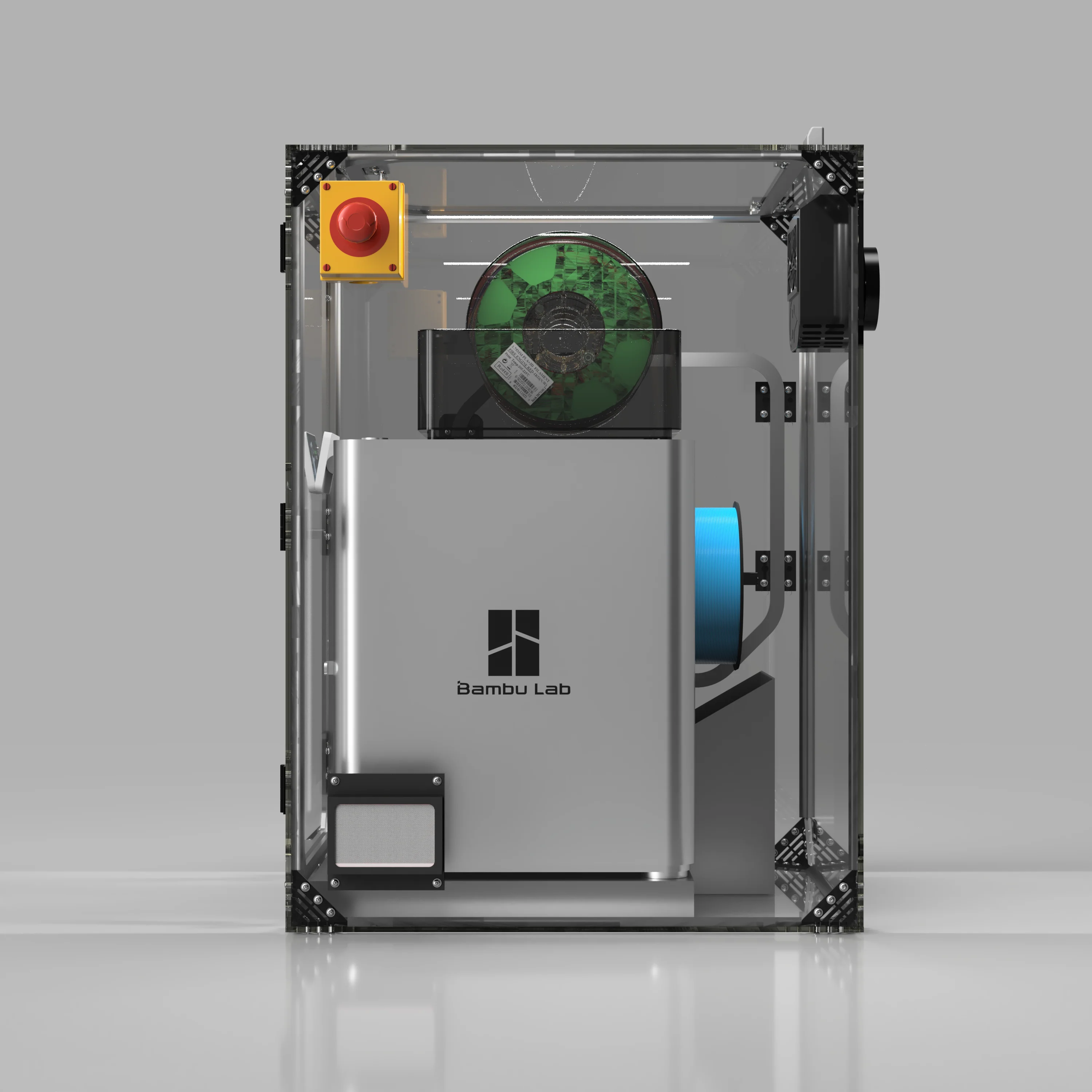 Bambu Lab X1C, P1S, P1P external Enclosure - V3  Worksafe IP54 Enclosure - Image 7