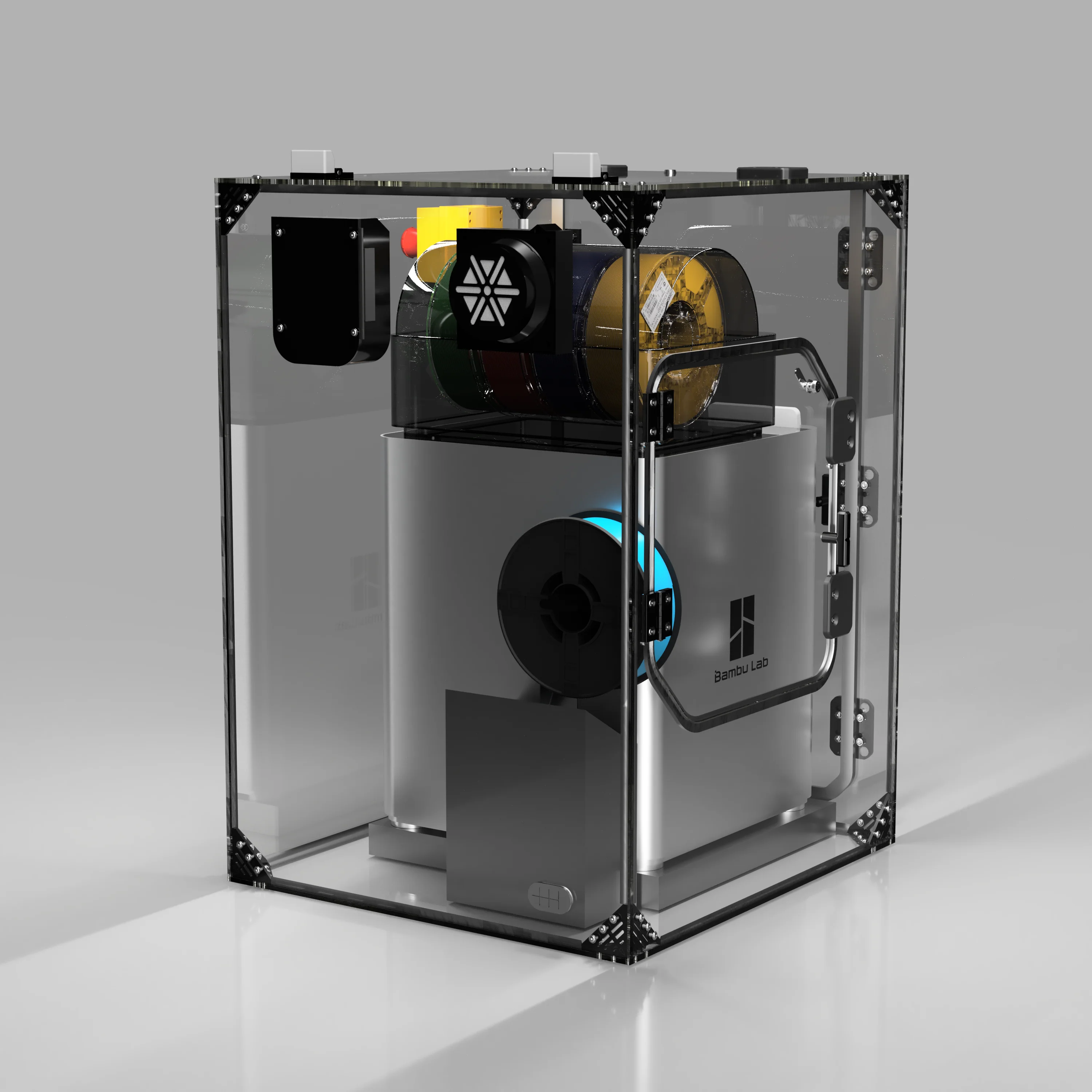 Bambu Lab X1C, P1S, P1P external Enclosure - V3  Worksafe IP54 Enclosure - Image 8