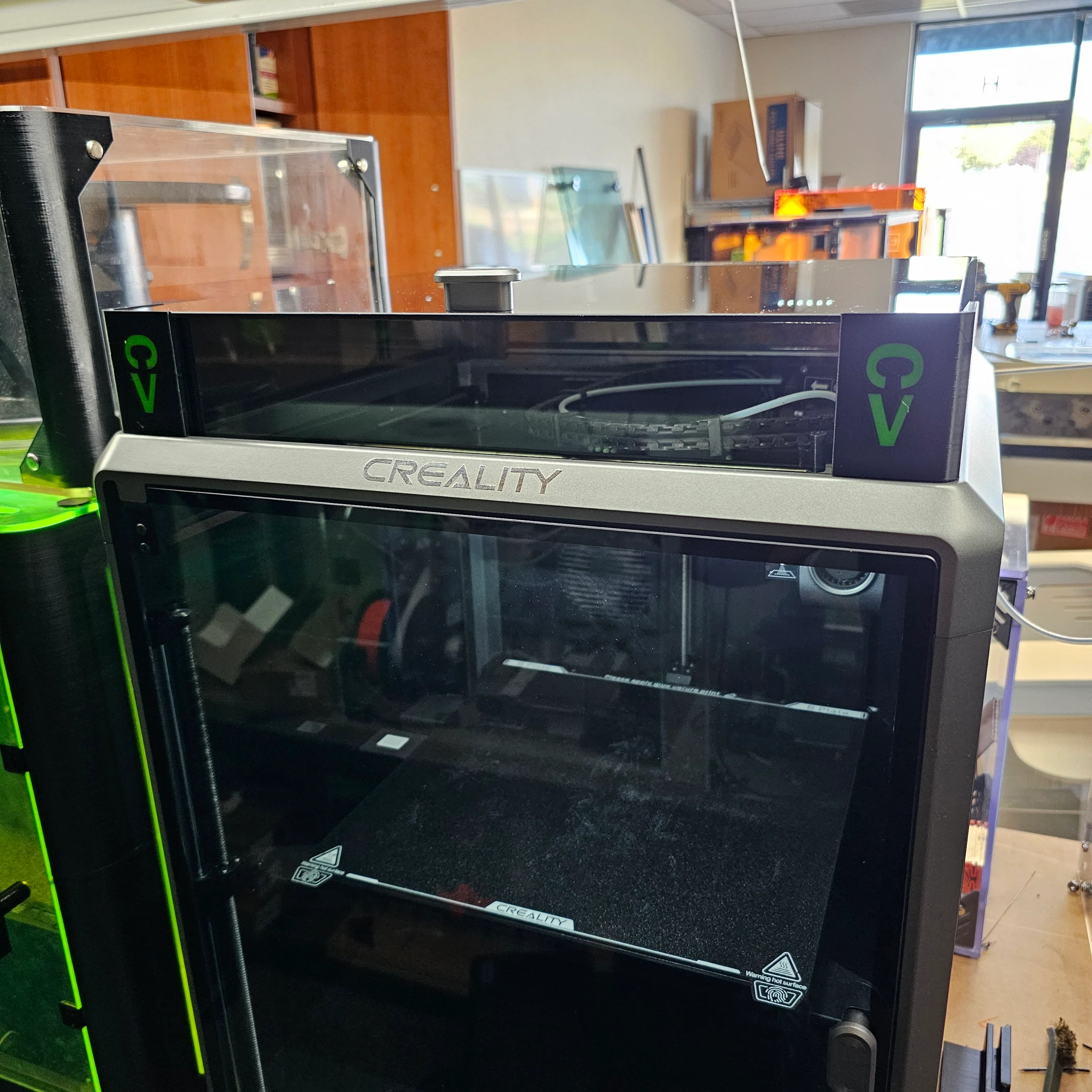 Creality K1 max Lid Riser with smoked acrylic panels - Image 6