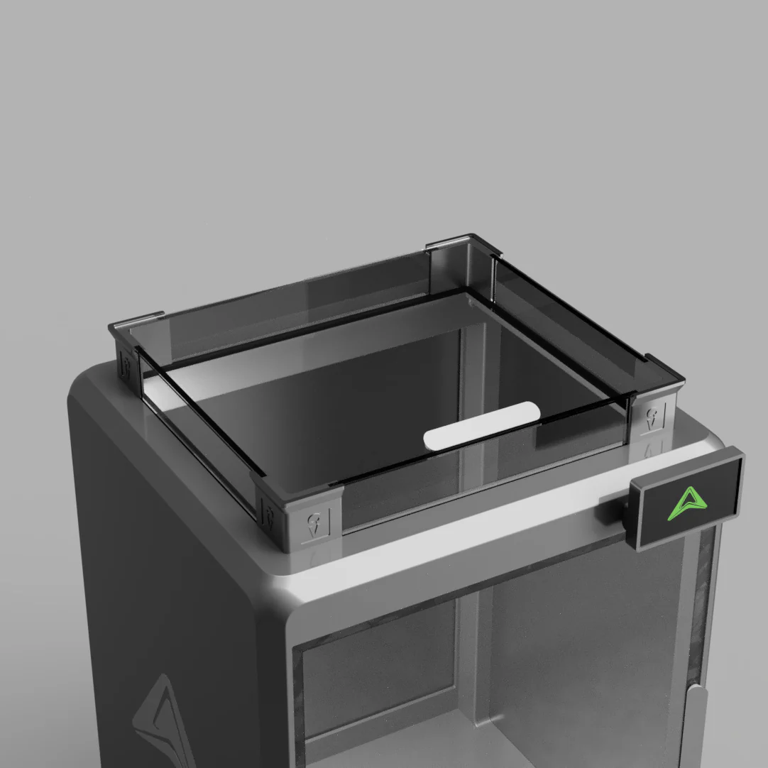 Creality K2 Plus/Pro Lid Riser with smoked acrylic panels - Image 4