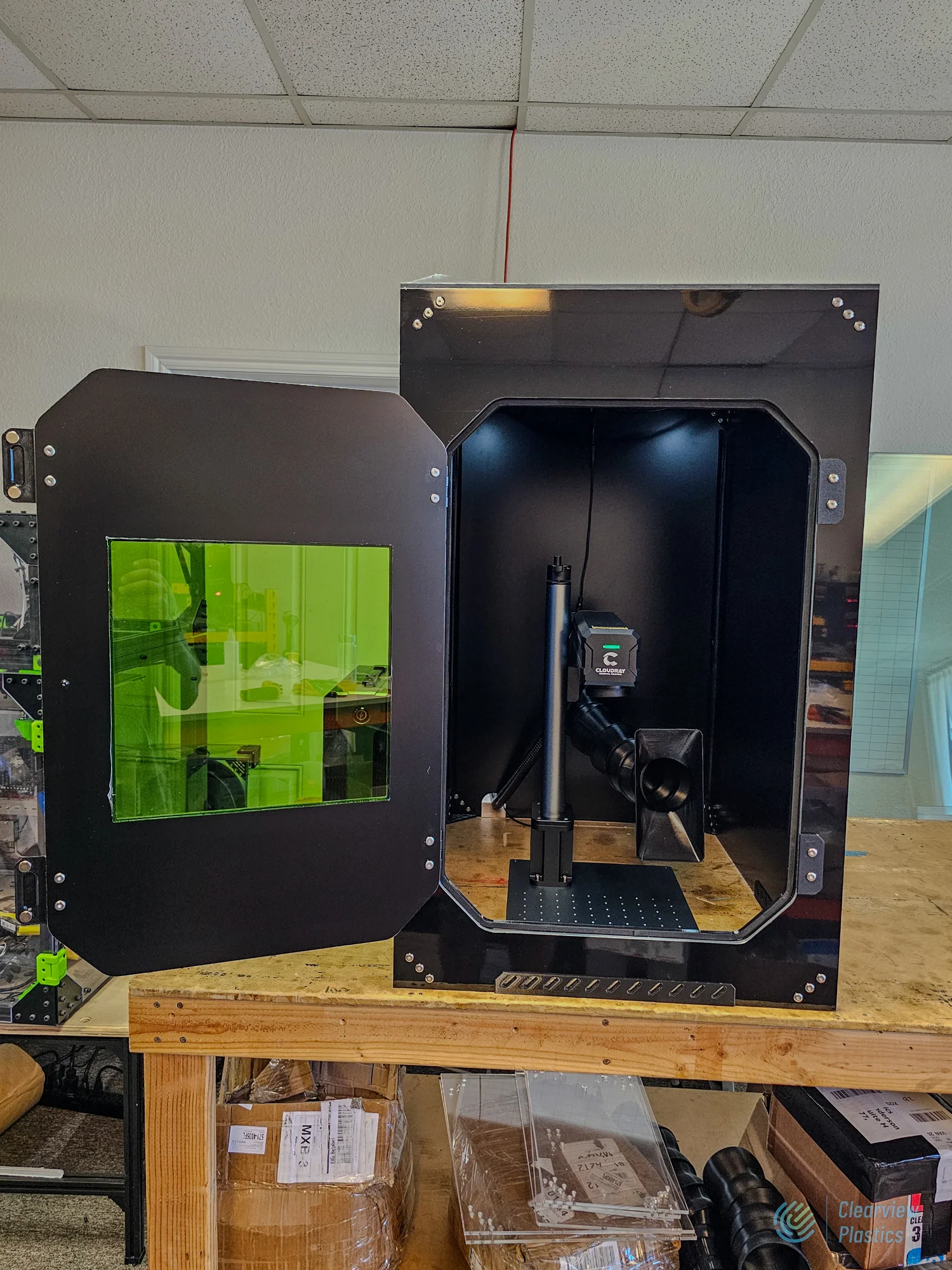 UV/Fiber Galvo Laser Marker Engraver Enclosure with Laser viewing Window (Universal Fit) - Image 12