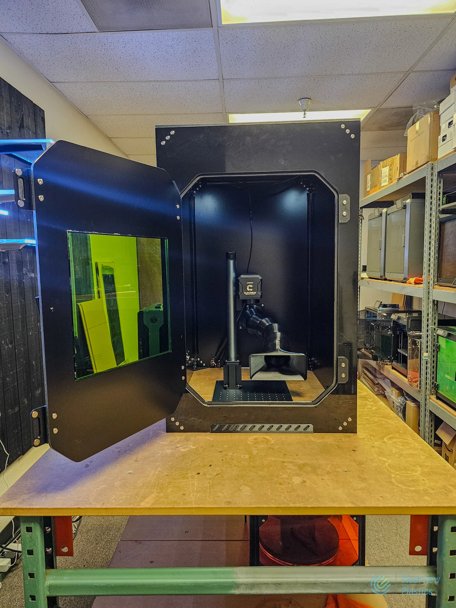 UV/Fiber Galvo Laser Marker Engraver Enclosure with Laser viewing Window (Universal Fit) - Image 9