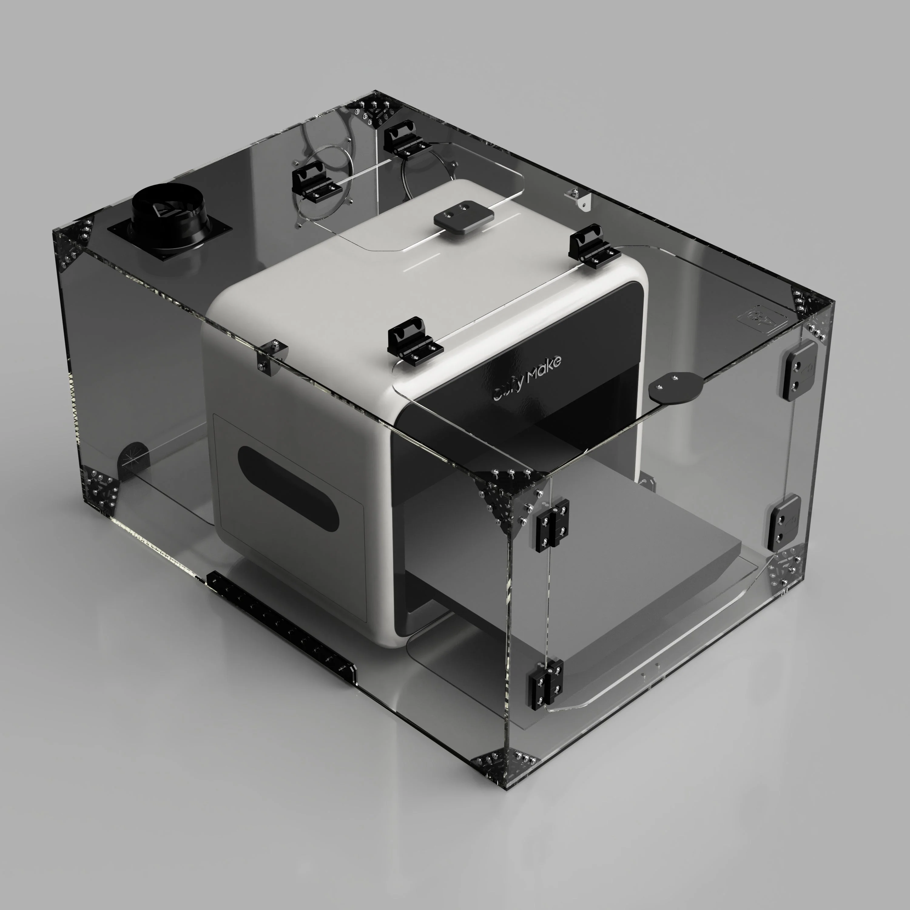 UV printer enclosure panel options
